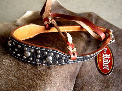 NOSEBAND BARREL RACING TIE DOWN STRAP BLACK PYTHON TACK LATIGO STRAP 