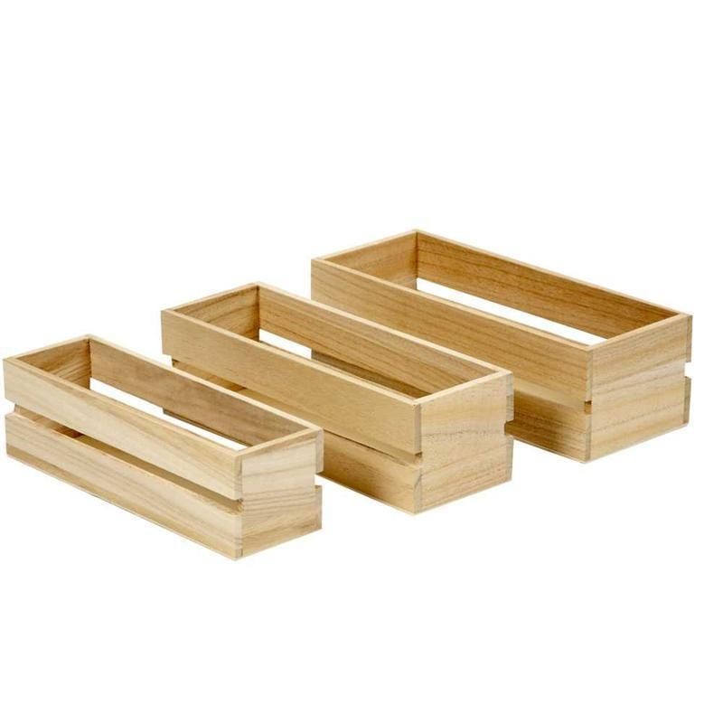 Vintage Wooden Fruit Crates Boxes Storage Personalise Decorate 