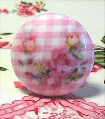 cottage ROSES door drawer cabinet knobs knob ROSE pull