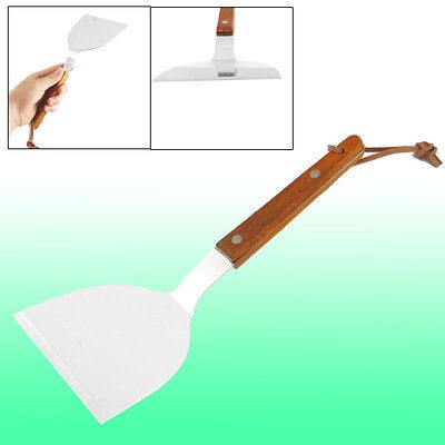 Wooden Handle Stainless Steel Tip Cake Pizza Cookie Slice Spatula Tool 