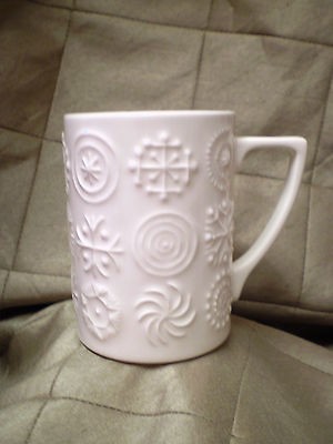 PORTMEIRION TOTEM DESIGN CREAMWARE CHINA COFFEE MUG NEW