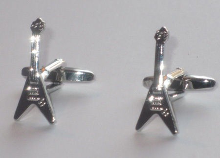 Flying V Guitar Cufflinks Gibson Rock Guitarist Heavy Metal Epiphone