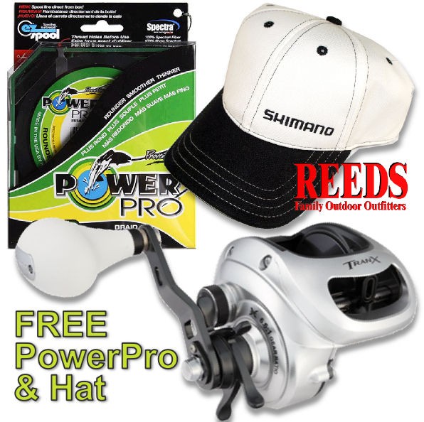 Shimano TranX 500 HG High Gear Baitcasting Reel +FREE POWERPRO & HAT 