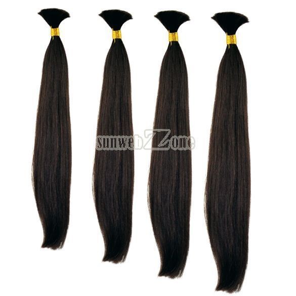   Straight Bunch Extension Human Hair Brazilian Virgin hair bulk S0BZ