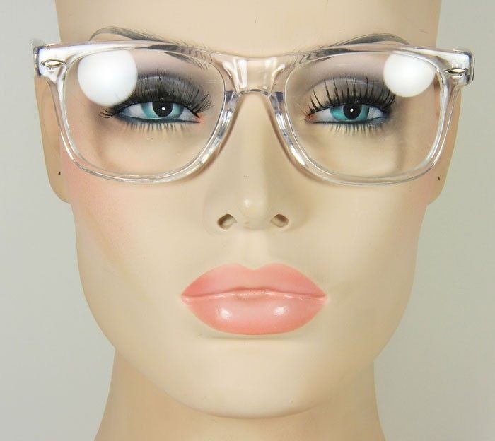   Mens or Womens Clear Square Rectangular Frame Glasses Eyeglasses