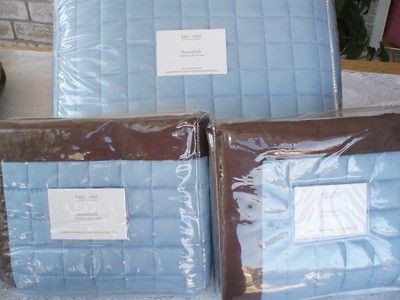   Hardware BOXSTITCH Full/Queen Quilt + 2 EURO Shams ~ CELESTE