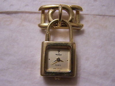 PEUGEOT QUARTZ PADLOCK WATCH PENDANT(JAPAN MOVT)