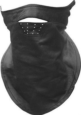 MOTORCYCLE BIKER SOFT LEATHER FULL FACE MASK BANDANA