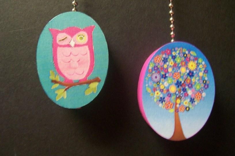 OWL TREE BEDDING CEILING FAN PULLS