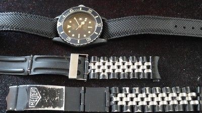   1000 SUBMARINER LADIES WATCH RARE CLASSIC HEUER 2 STRAPS+ SERVICED