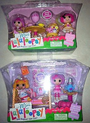 Mini Lalaloopsy Crumbs Tea Party & Pillows Sleepover Party Set of 2 