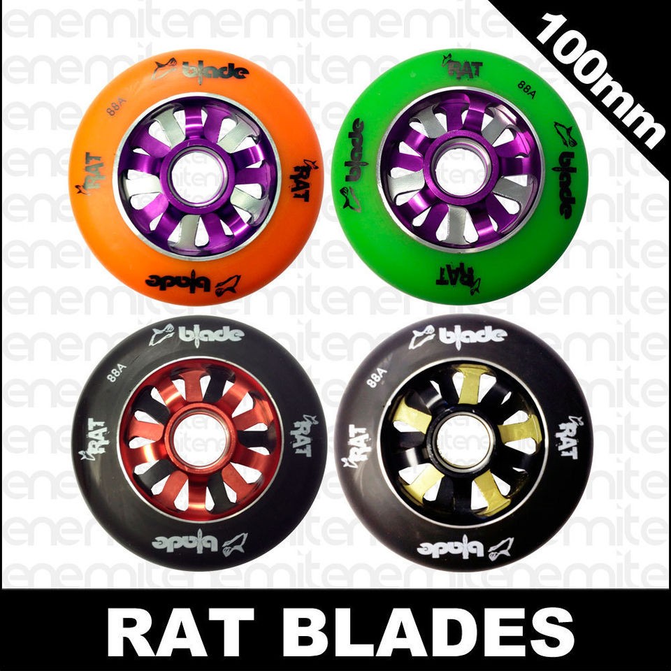 RAT BLADE 100mm STUNT SCOOTER METAL CORE WHEEL   VARIOUS COLOURS