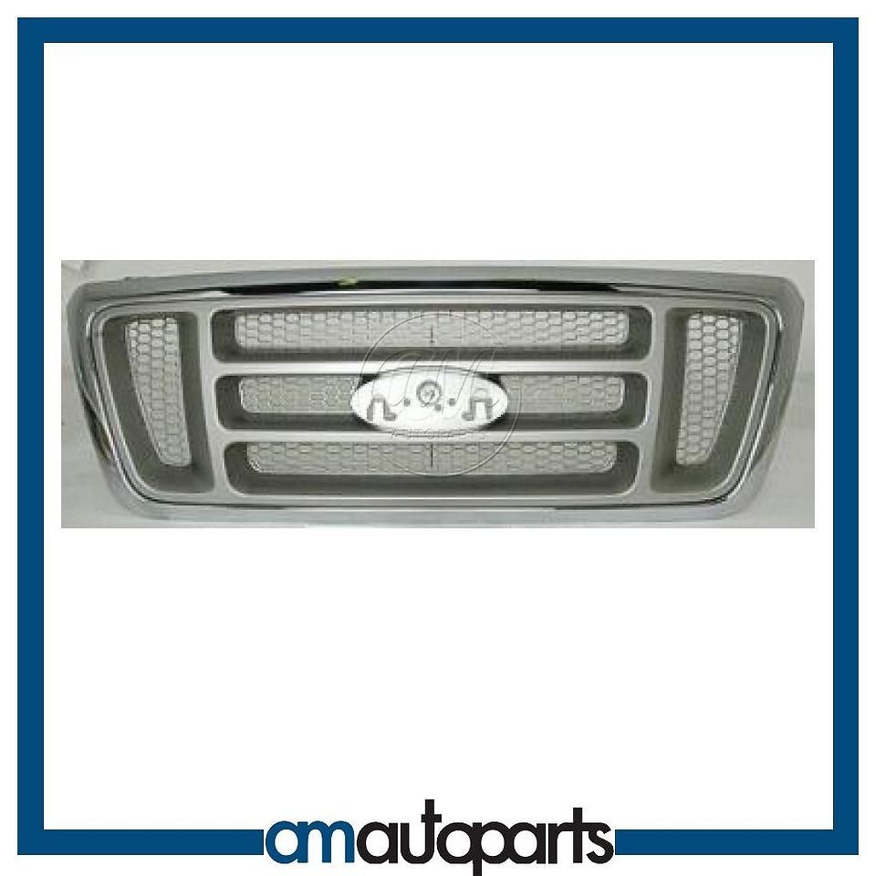   Pickup Truck F150 Front End Chrome & Silver Replacement Grille Grill