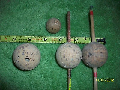 VINTAGE CORK FISHING BOBBER FLOATS