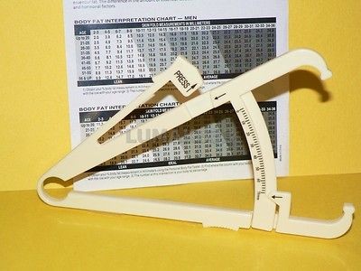 New Body Health Fitness Clip Measurement Fat Caliper Tester FREE 