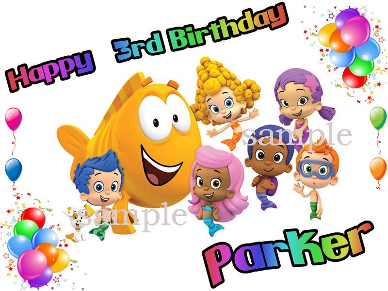 Bubble Guppies GIL Edible Image Cake topper Decoration CUSTOM BIRTHDAY