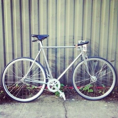 T2D Vintage /Retro Classic Chrome Carlton Fixed Gear Bike Fixie