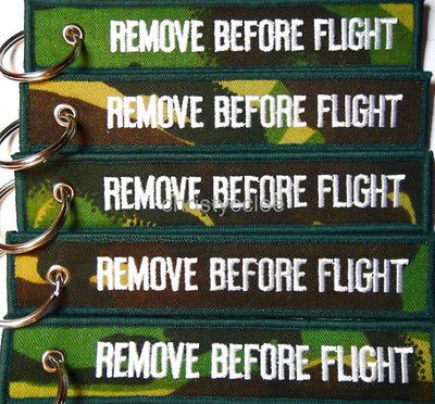 REMOVE BEFORE FLIGHT REMOVE BEFORE FLIGHT KEY RING HI QUALITY 5pc CAMO 