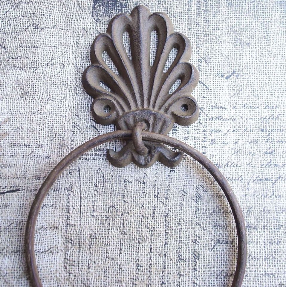 pc set, FLEUR DE LIS, BATHROOM DECOR, TOWEL RING, TOILET PAPER 