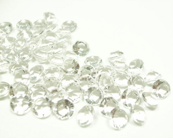 2000 Acrylic Clear 6mm Diamond Confetti Wedding Reception Table 