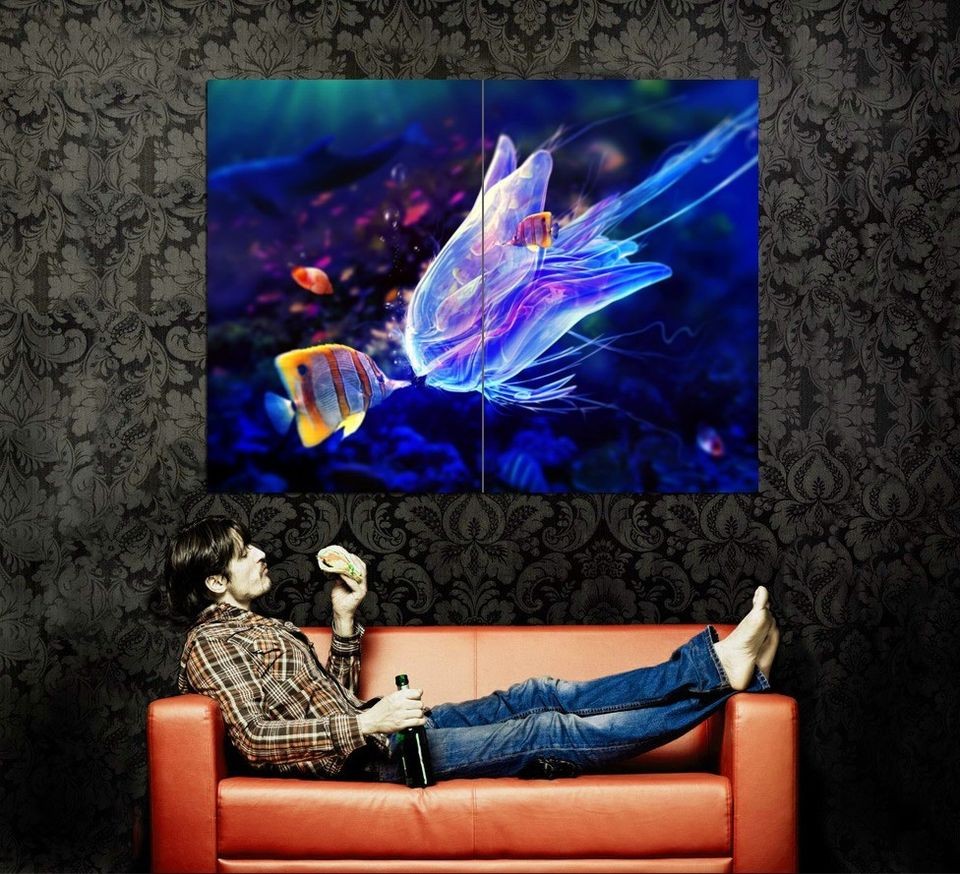 XJ0760 Medusa Jellyfish Underwater Animal Nature HUGE Wall POSTER