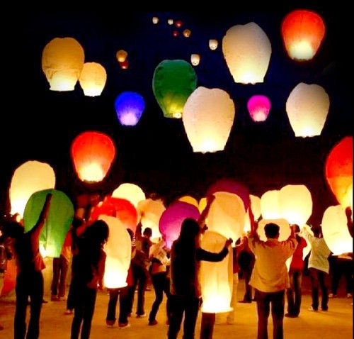   Chinese KongMing Wishing Fly Sky Lanterns Fire Lamp for Party Wedding