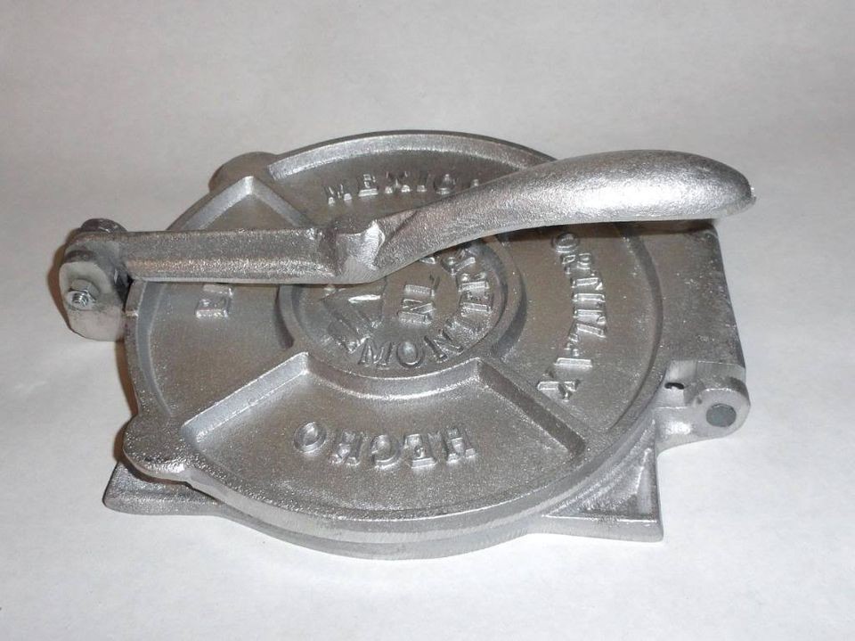 Tortilla Press Maker, Tortilladora, Cast Aluminum 7