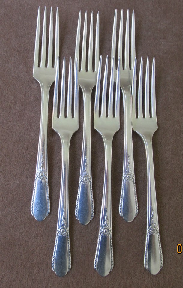   SIMEON L. & GEORGE H. ROGERS CO DINNER FORKS (PENDANT PATTERN ) c 1941