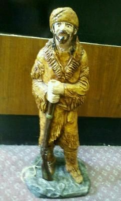 Vintage Mountain Man or Mountaineer Chalk Art Statue