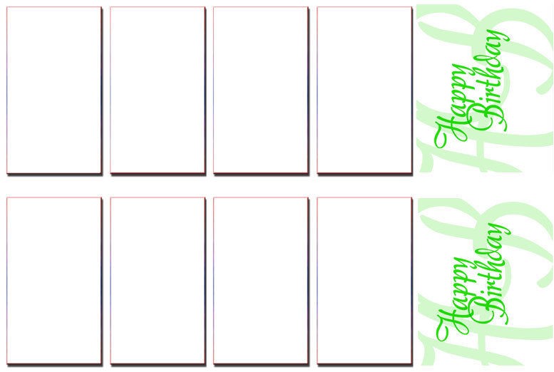   PHOTO BOOTH SOFTWARE BIRTHDAY DOUBLE STRIP OF 4 TEMPLATE 