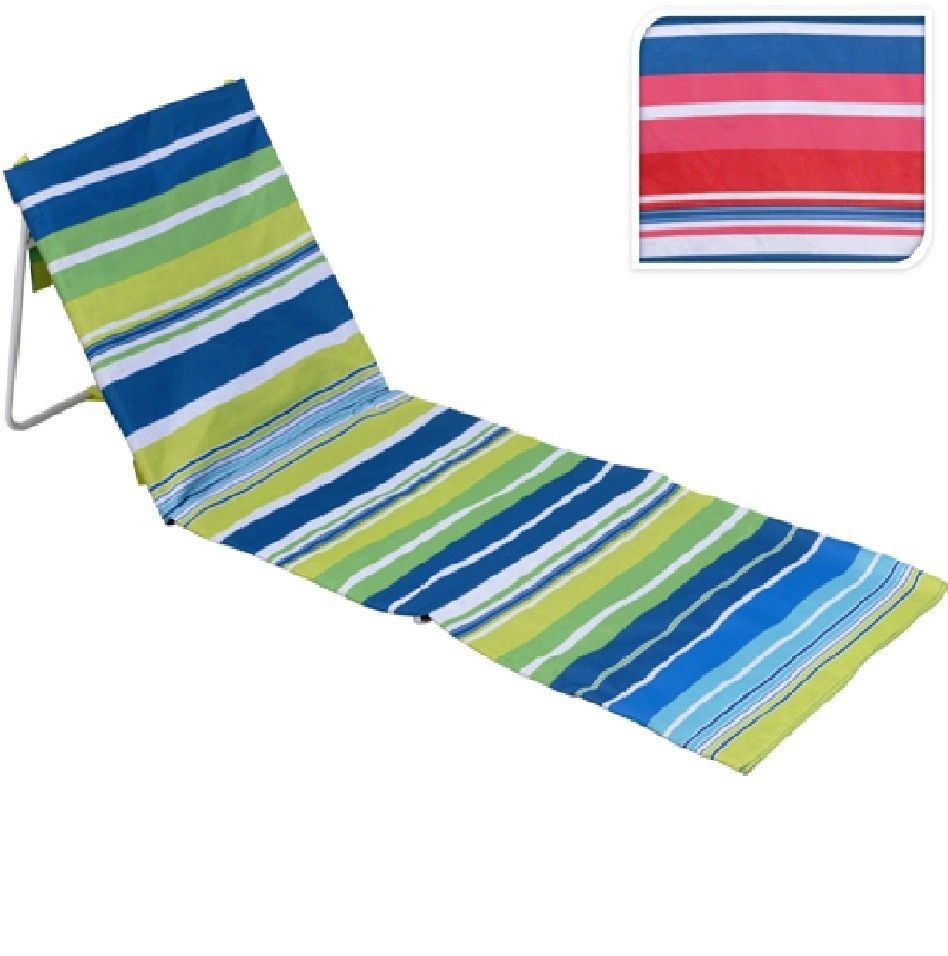   FOLDING BEACH LOUNGER MAT OUTDOOR GARDEN FISHING CAMPING DECK CHAIR