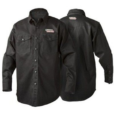 Lincoln K3113 Black Flame Retardent Welding Shirt Size Large K3113 