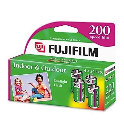 Fuji   Superia 35mm Color Print Film, 200 ASA, 4 24 Exposure Rolls 