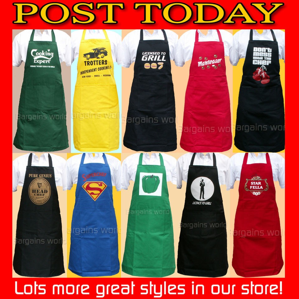 MENS WOMENS BBQ NOVELTY APRON. LOTS OF GREAT STYLES FANTASTIC GIFT