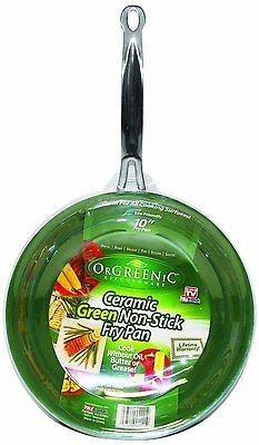 Orgreenic NON STICK FRYING PAN 10 New Kitchen Cookware Eco Safe TV 