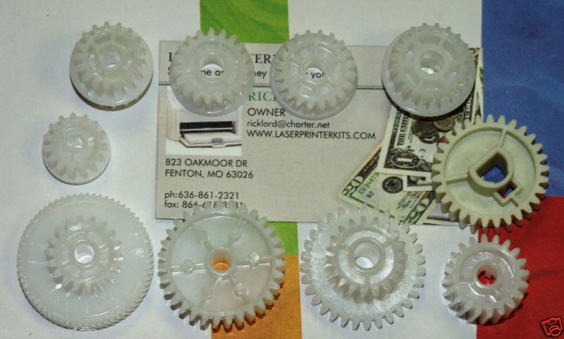 COMPLETE SET OF HP LJ LASERJET P3005 FUSER DRIVE GEARS SET 10 PIECES 