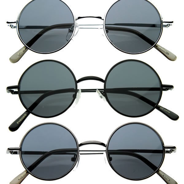 Full Metal Classic Vintage Artist Round Sunglasses 8237