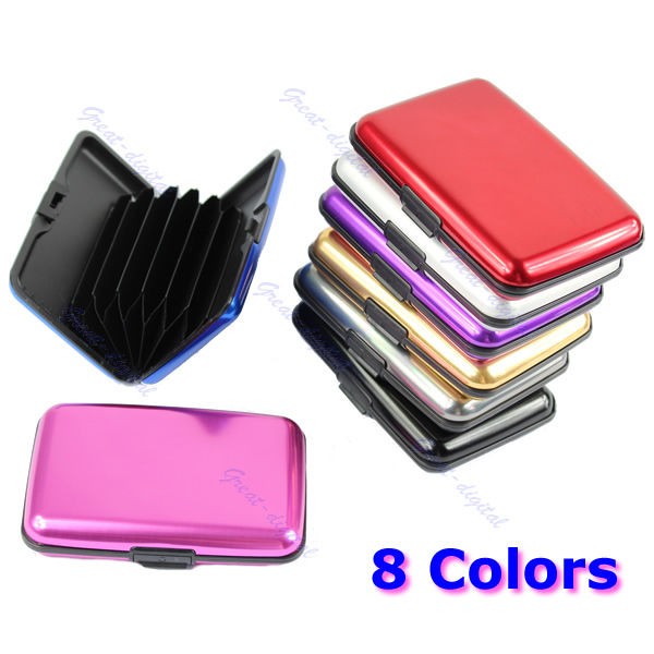 Mini Pocket Waterproof Business ID Credit Card Wallet Holder Aluminum 