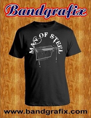 Man of Steel Black T Shirt in 2XL,3XL or 4XL