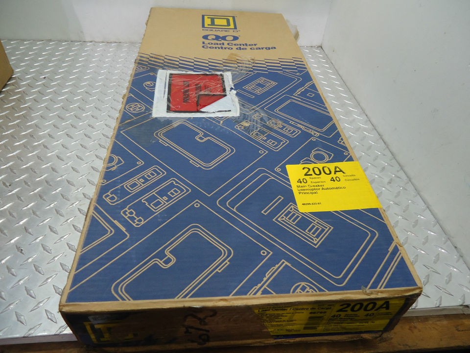 SQUARE D QO14M200 LOAD CENTER 200AMP 240VAC 1PH 40 SPACES NEMA 1 *NEW*