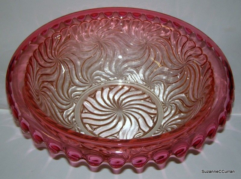 Baccarat ROSACES MULTIPLES Rose Tiente Cranberry Punch Bowl Seldom 