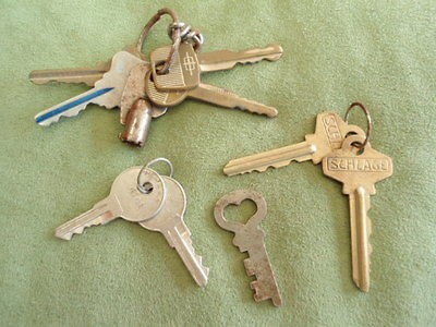 Vtg Unique Lot 10 Keys Keyrings Lincoln Car Stanly Eagle Lock Co 