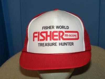 FISHER World M SCOPE Treasure Hunter   Vtg MESH Hat NEW