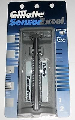 GILLETTE SENSOR EXCEL RAZOR WITH 2 CARTRIDGES NEW