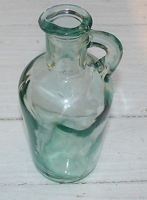   VINTAGE GLASS ANTIQUE WAVY GLASS 3 X 7 SEAM 1900S CRAFT VASE BLOWN