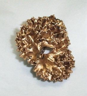 Unique FLORA DANICA Gold Over .925 Sterling Pin/Brooch EGGERT DENMARK