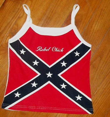 LADIES CONFEDERATE TANK TOP   REBEL CHICK   MEDIUM