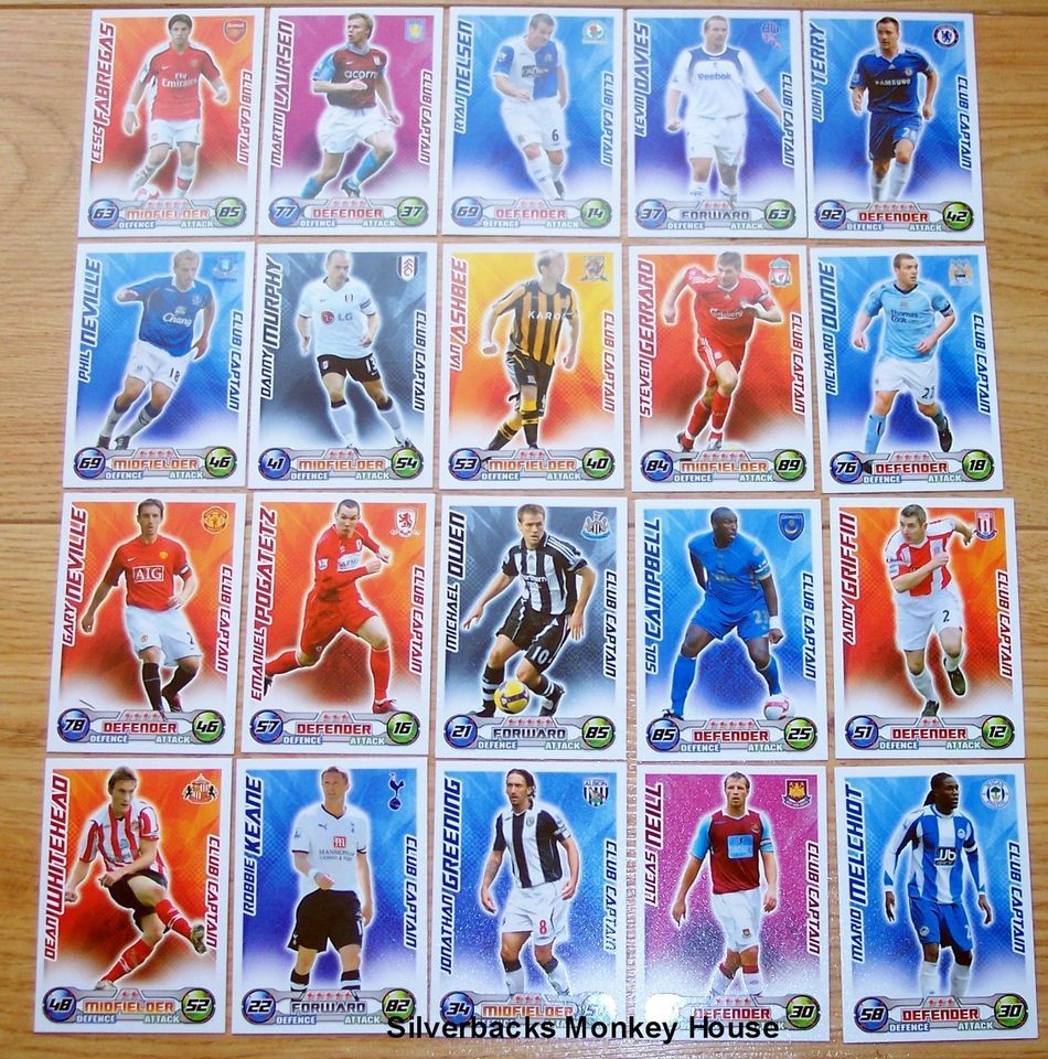 Topps Match Attax Extra 2008   2009 Club Captain Card (s). FREE P&P