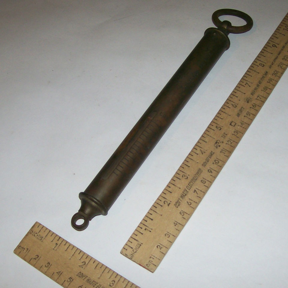   NY Hanging SCALE   0   70 LBS   Tube / Cylinder Shape   vintage