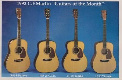   MARTIN D 45S DELUXE HD 28 HJ 28 JUMBO D 18 VINTAGE GUITAR PRINT AD